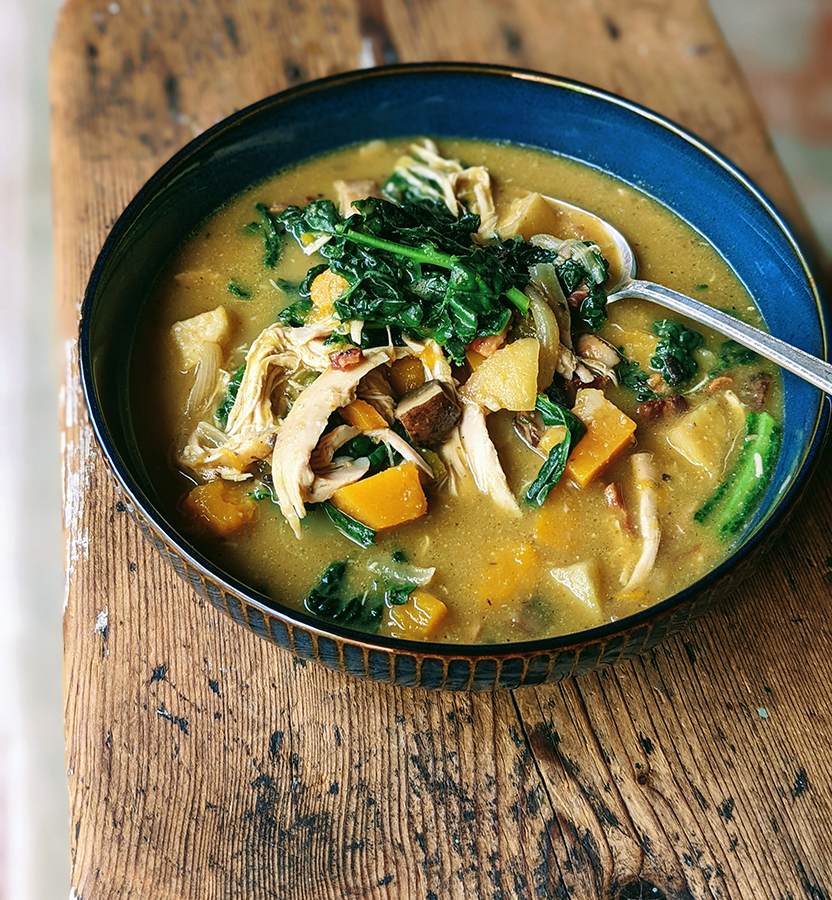 Bowl of chicken soup